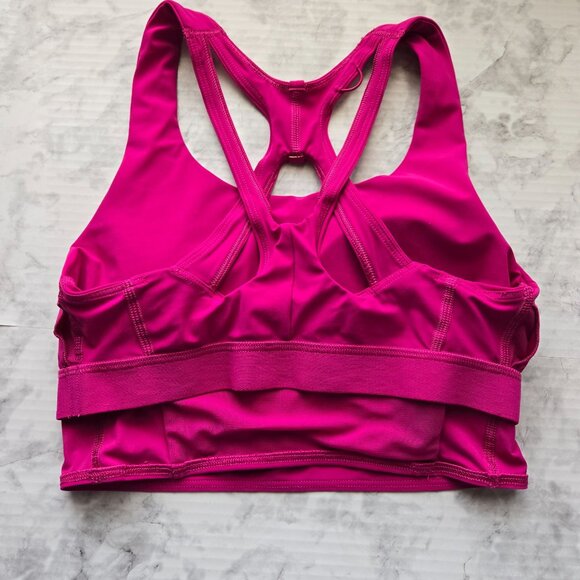 Lululemon Pink Racerback Sports Bra "Stash it Bra” Sz 6 - Picture 7 of 9